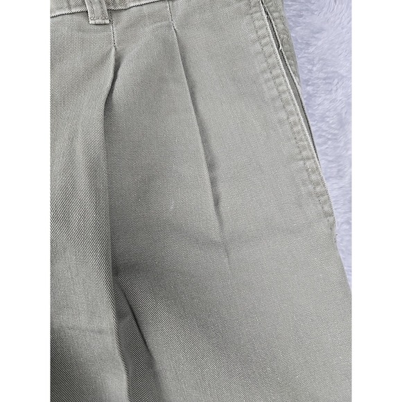 VTG Y2K Dockers Khaki Chino Pants Men's 34x32 Green Pleated Straight Leg Levi's - Picture 13 of 15
